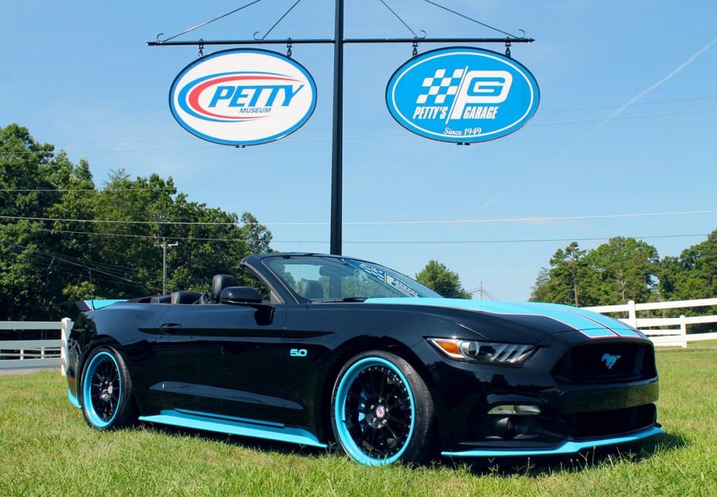 The 2016 Mustang GT King Premier Convertible from Petty's Garage boasts up to 727-horsepower with a supercharged 5.0-liter V8, custom wheels, interior and paint, among several other modifications specified by Richard Petty.